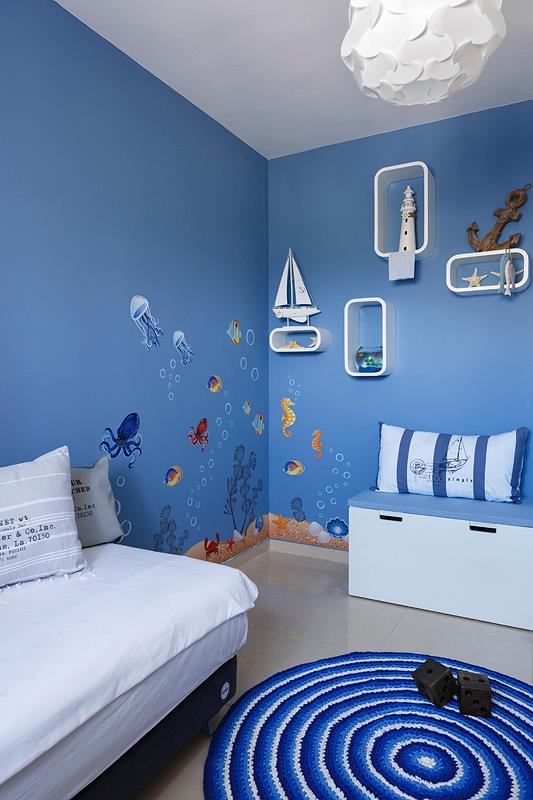 חדר ילדים מעוצב בהשראת מצולות הים 